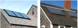 solar panels on house roof